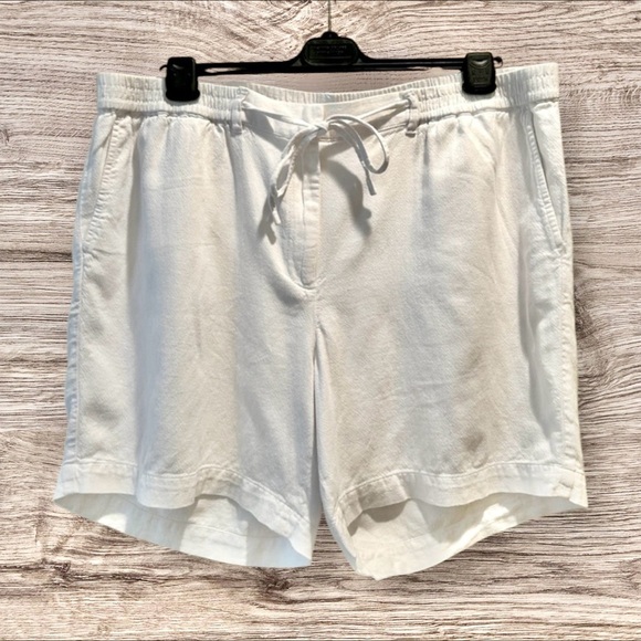 Talbots Easy Drawstring Shorts – Size 16W – White Linen Blend - Picture 1 of 5